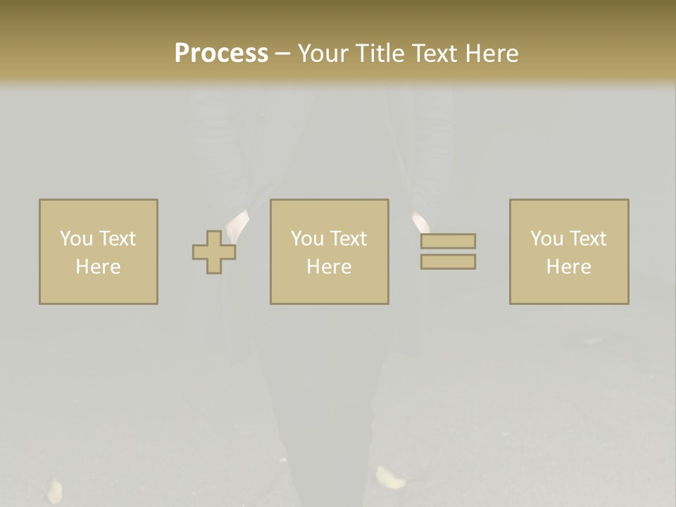 Retirement Sand Caucasian PowerPoint Template