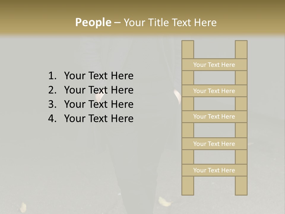 Retirement Sand Caucasian PowerPoint Template