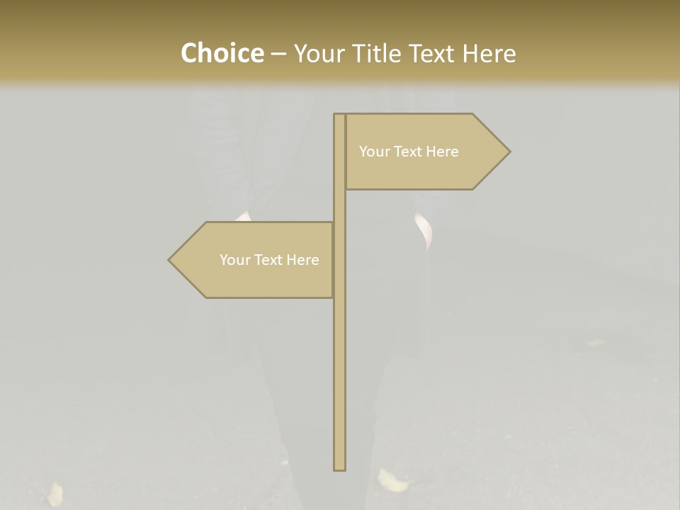 Retirement Sand Caucasian PowerPoint Template