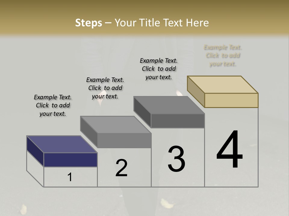 Retirement Sand Caucasian PowerPoint Template