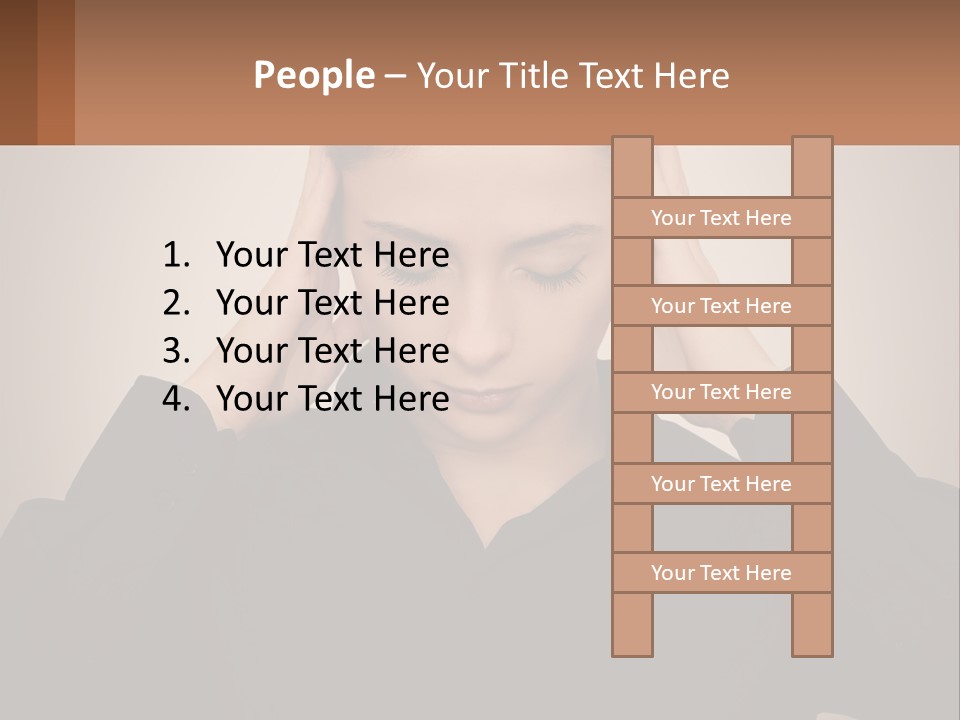 Peaceful Standing Sunset PowerPoint Template
