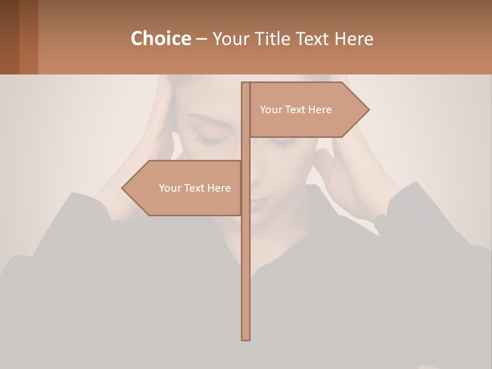 Peaceful Standing Sunset PowerPoint Template