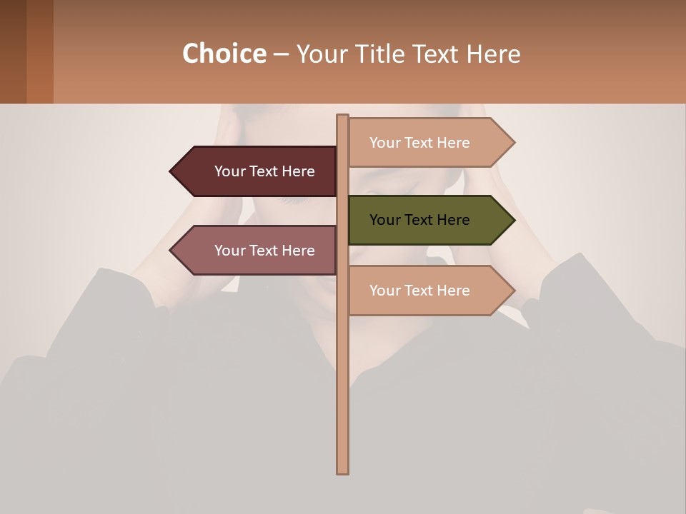 Peaceful Standing Sunset PowerPoint Template