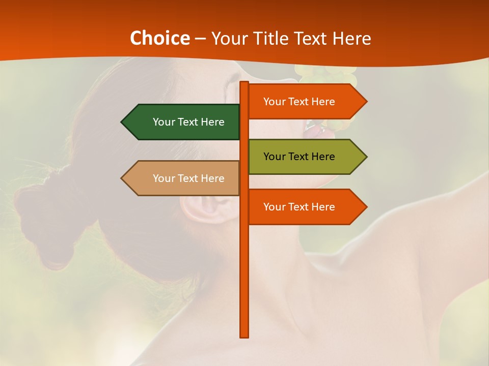 Ocean Daughter Elderly PowerPoint Template