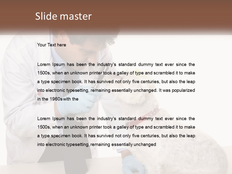 Pensioner Beach Caucasian PowerPoint Template