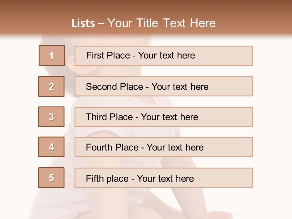 Caucasian Portrait Senior PowerPoint Template