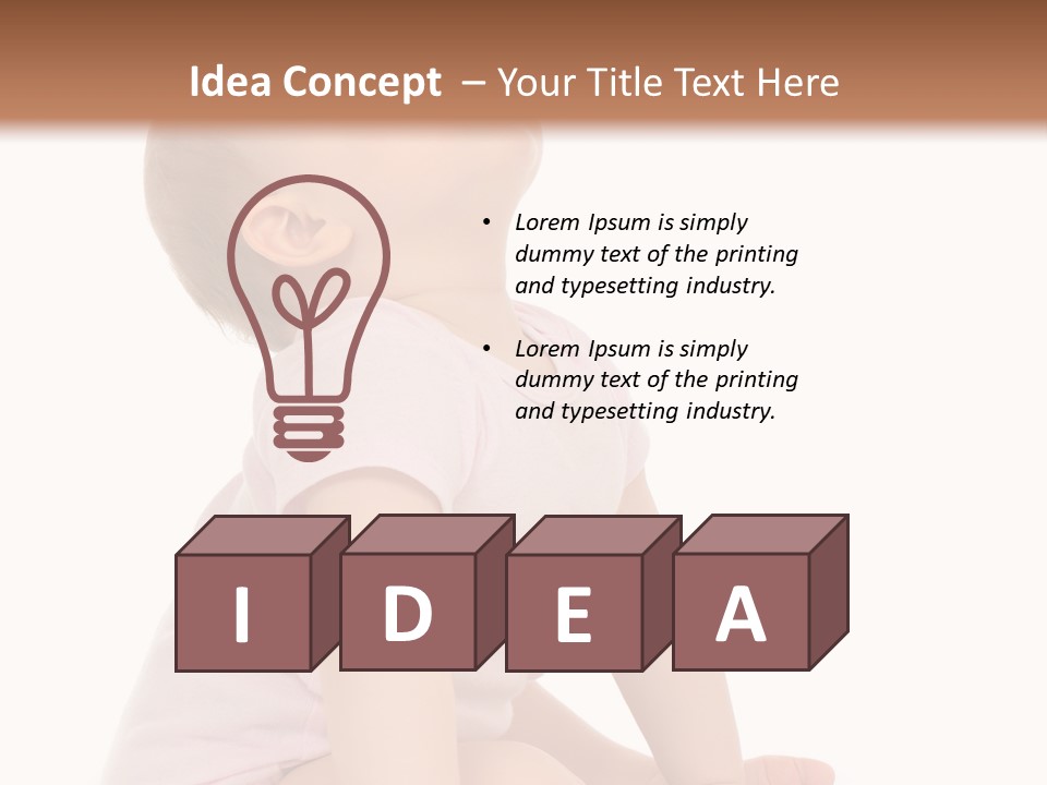 Caucasian Portrait Senior PowerPoint Template