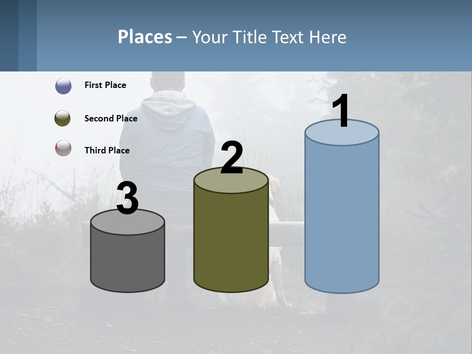 Caucasian Standing Wave PowerPoint Template