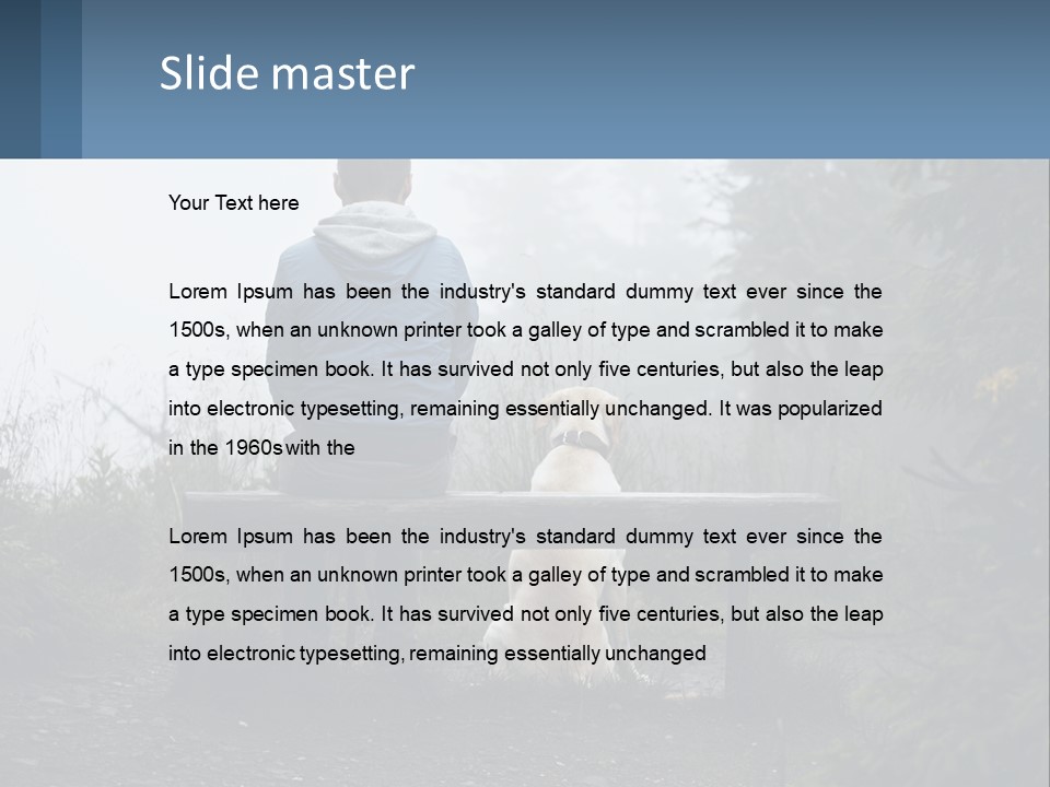 Caucasian Standing Wave PowerPoint Template