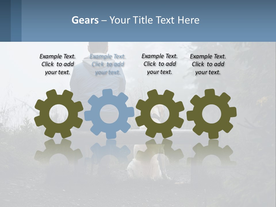 Caucasian Standing Wave PowerPoint Template