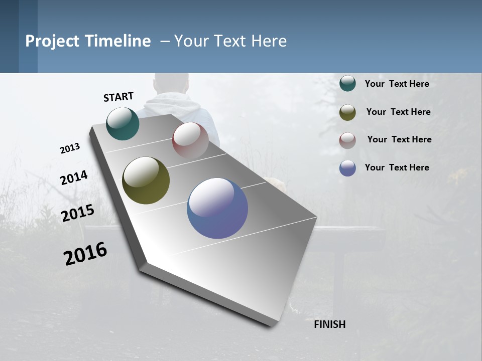 Caucasian Standing Wave PowerPoint Template