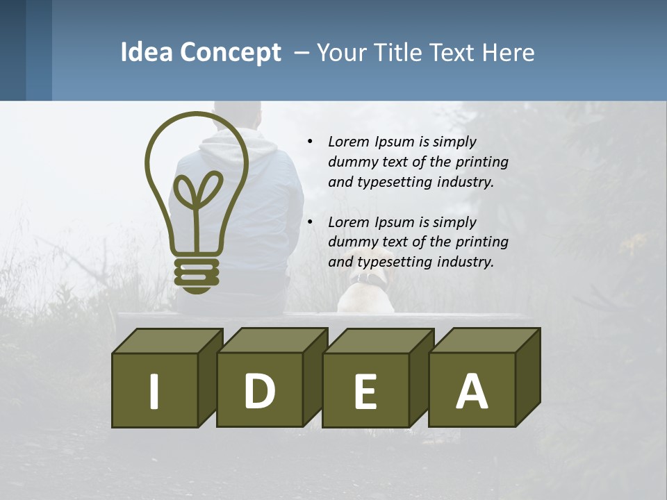 Caucasian Standing Wave PowerPoint Template