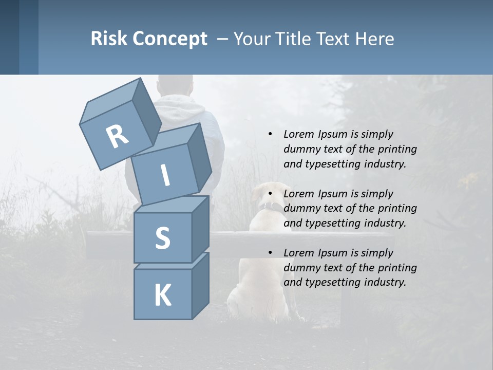 Caucasian Standing Wave PowerPoint Template