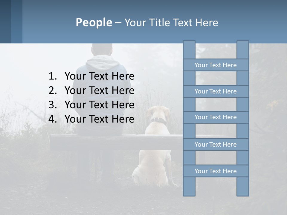 Caucasian Standing Wave PowerPoint Template