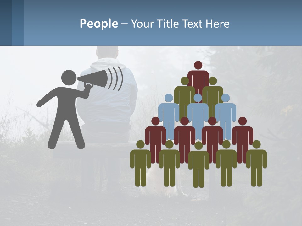 Caucasian Standing Wave PowerPoint Template