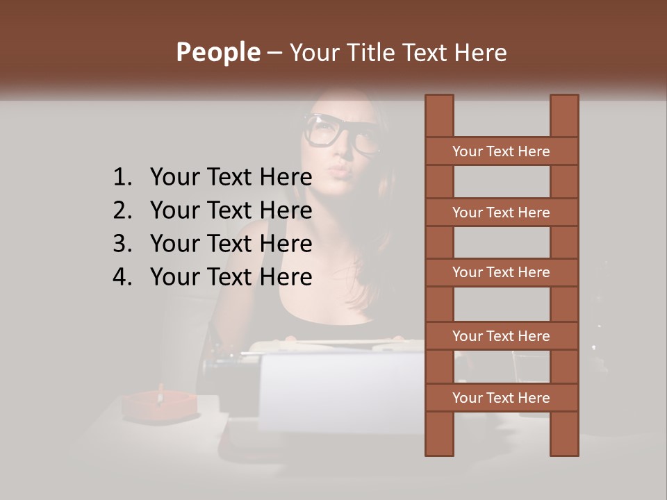 White Senior Calm PowerPoint Template