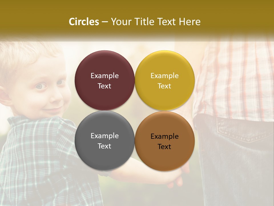 White Portrait Daughter PowerPoint Template