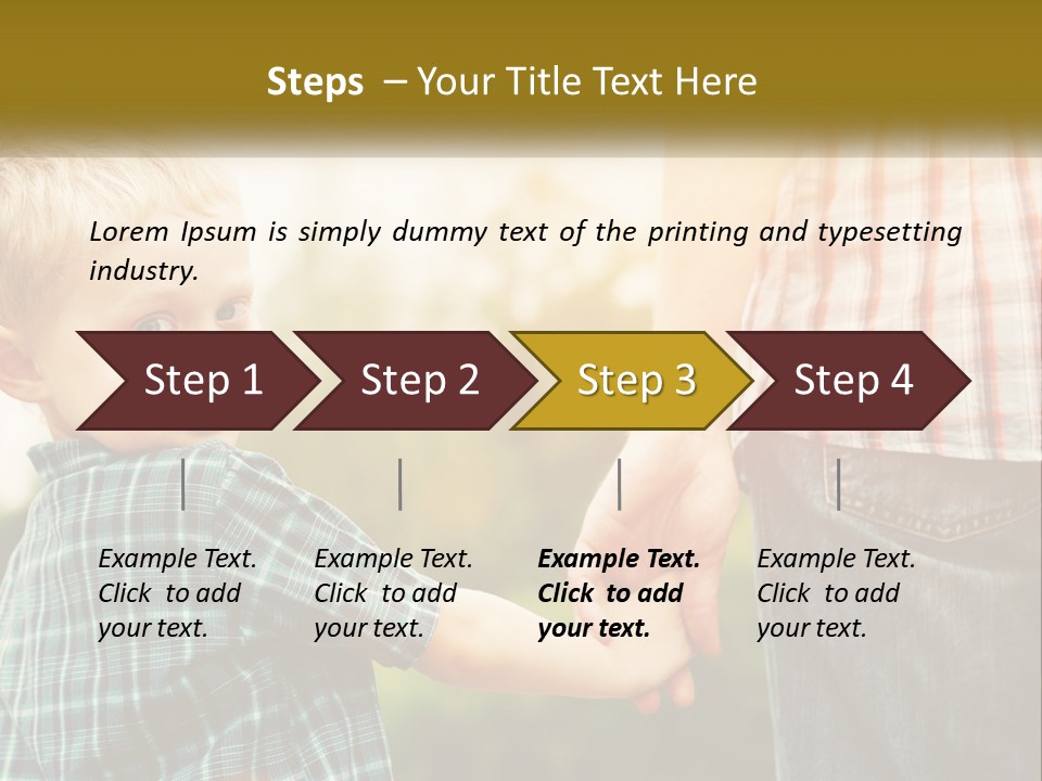 White Portrait Daughter PowerPoint Template