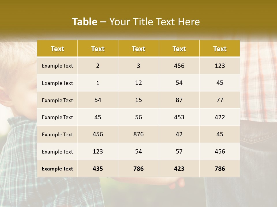 White Portrait Daughter PowerPoint Template