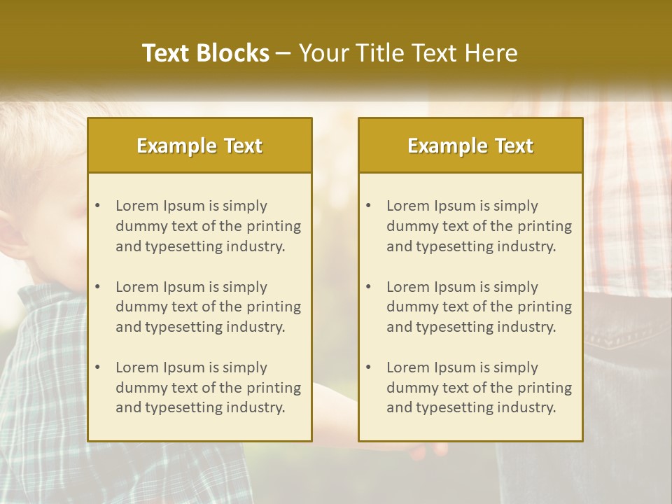 White Portrait Daughter PowerPoint Template