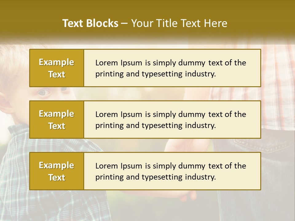 White Portrait Daughter PowerPoint Template