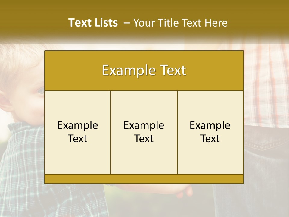 White Portrait Daughter PowerPoint Template