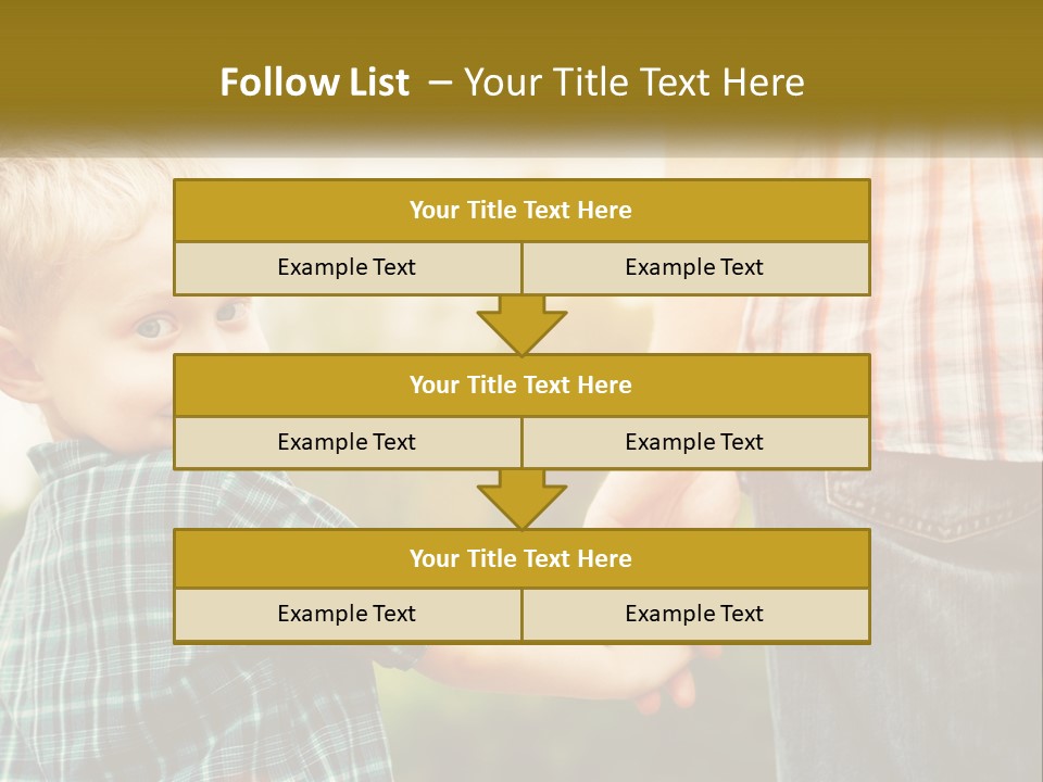 White Portrait Daughter PowerPoint Template