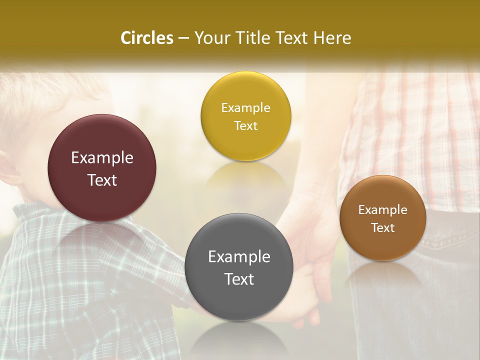 White Portrait Daughter PowerPoint Template