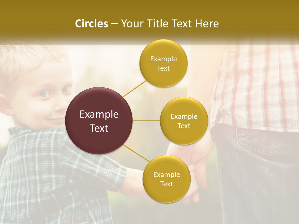 White Portrait Daughter PowerPoint Template