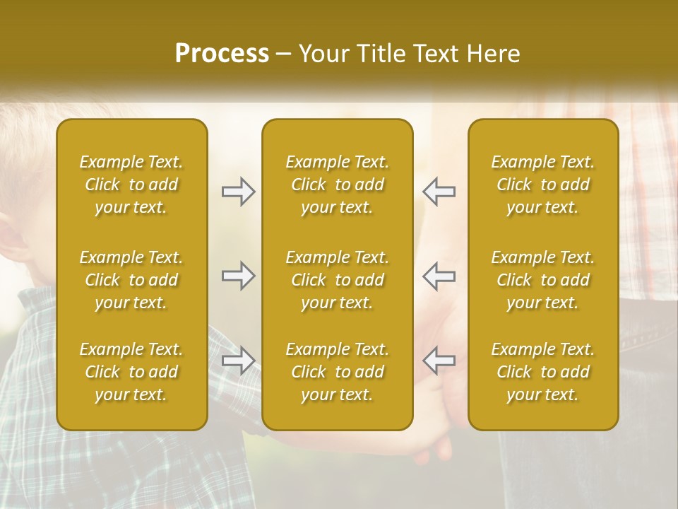 White Portrait Daughter PowerPoint Template