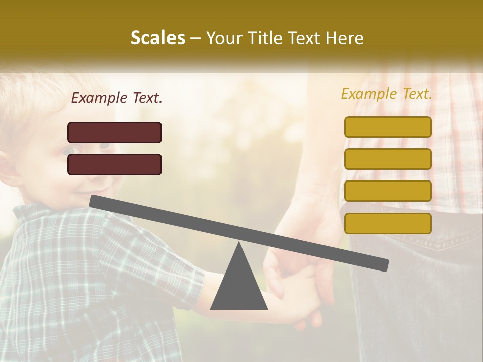 White Portrait Daughter PowerPoint Template