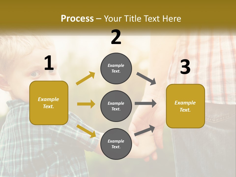 White Portrait Daughter PowerPoint Template