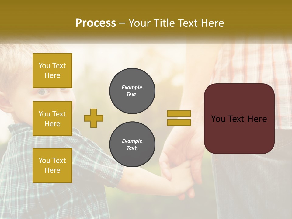 White Portrait Daughter PowerPoint Template