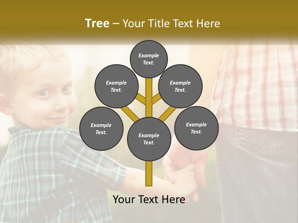 White Portrait Daughter PowerPoint Template