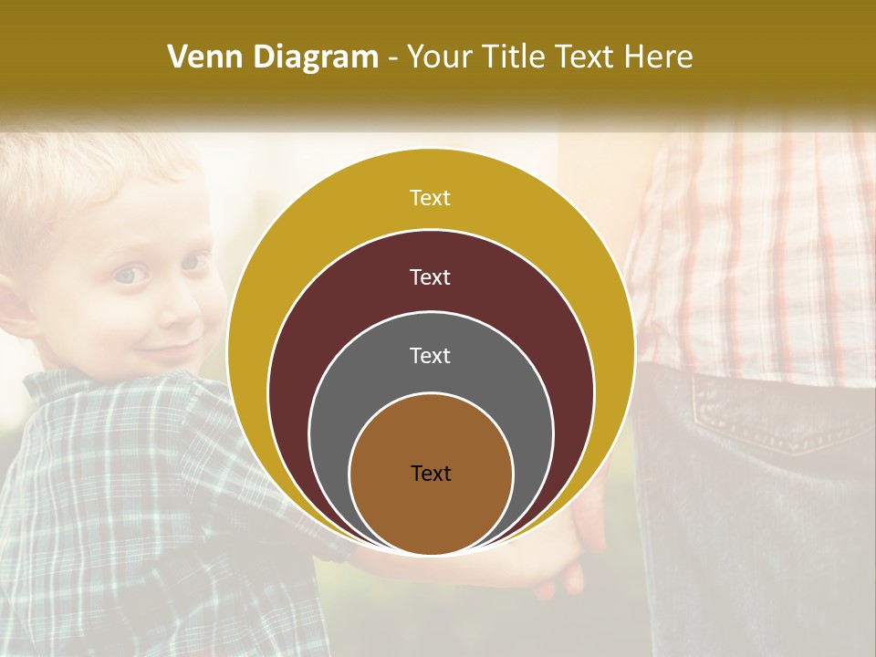 White Portrait Daughter PowerPoint Template