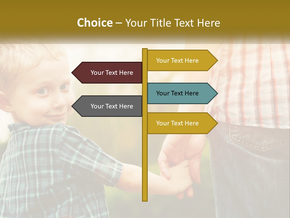 White Portrait Daughter PowerPoint Template