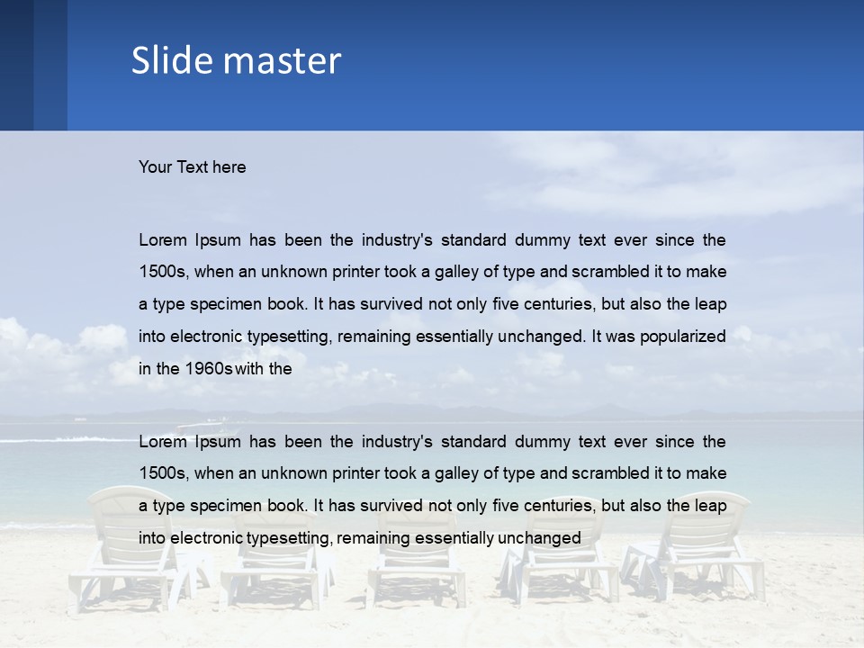 Single Coastal Sea PowerPoint Template