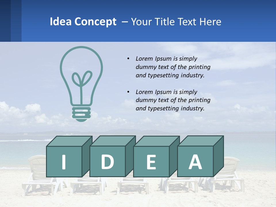 Single Coastal Sea PowerPoint Template