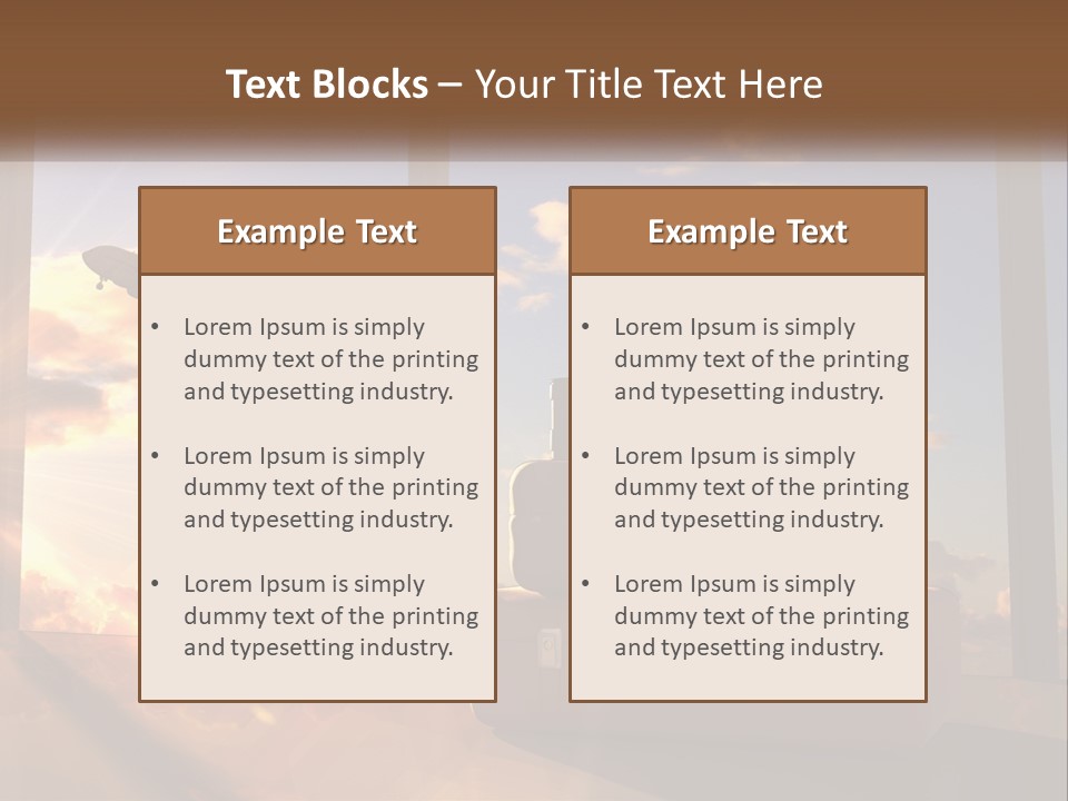 Senior Sand Sad PowerPoint Template