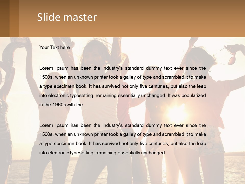 Water Sunrise Single PowerPoint Template