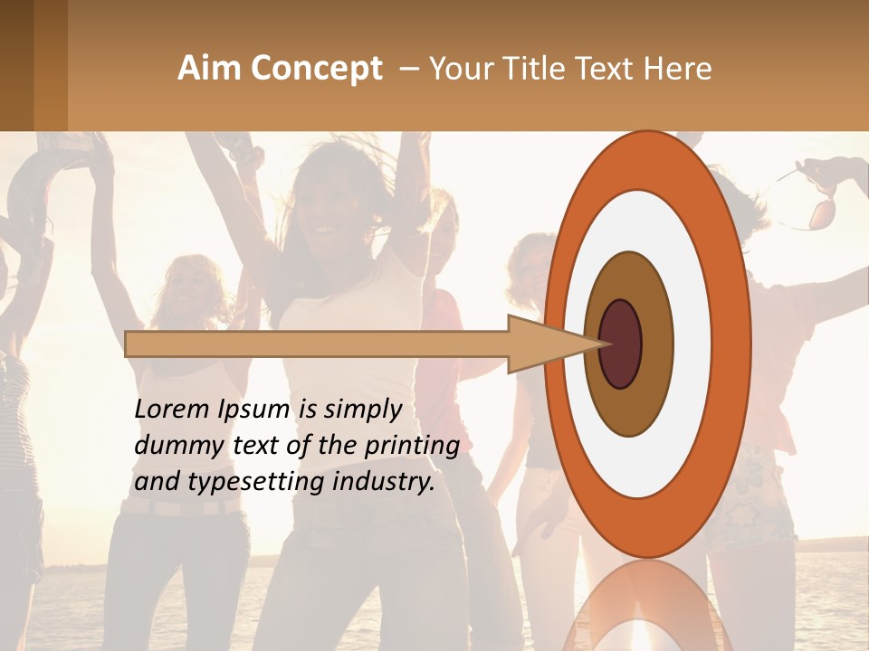 Water Sunrise Single PowerPoint Template