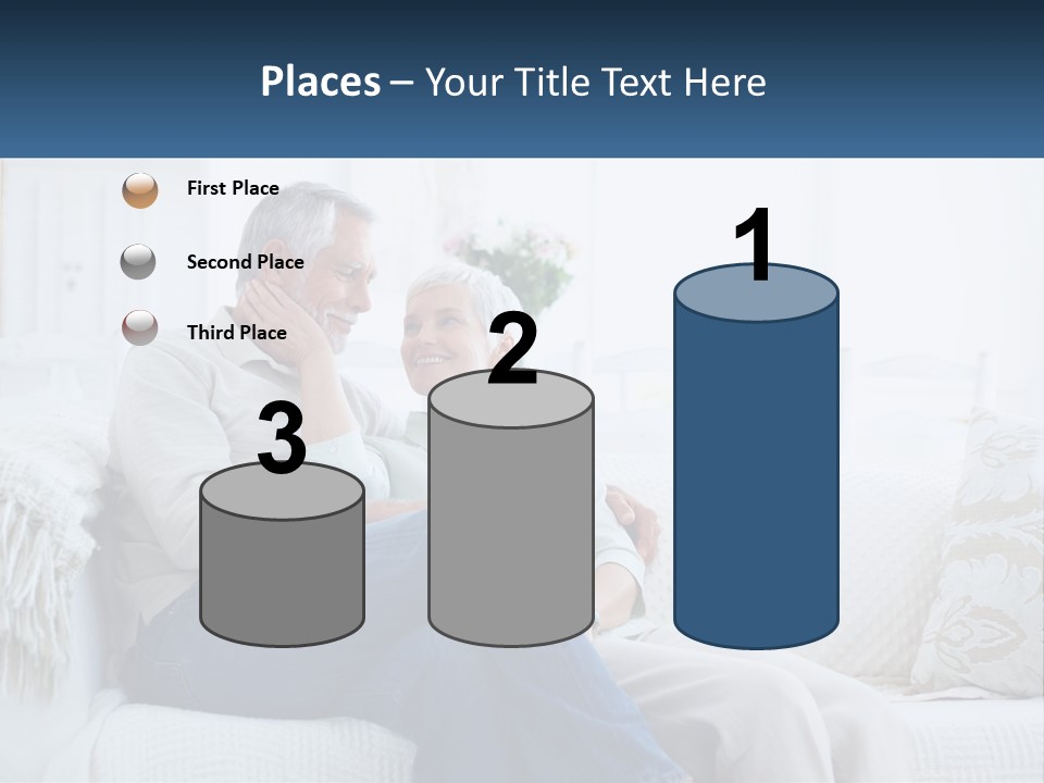 Standing Family Senior PowerPoint Template