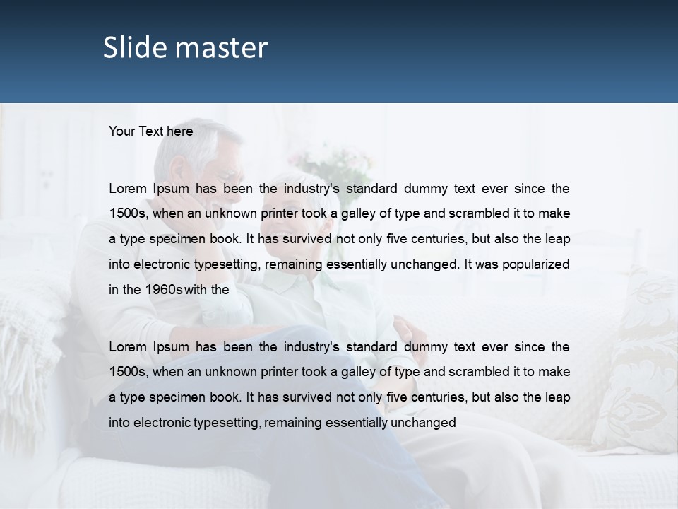 Standing Family Senior PowerPoint Template