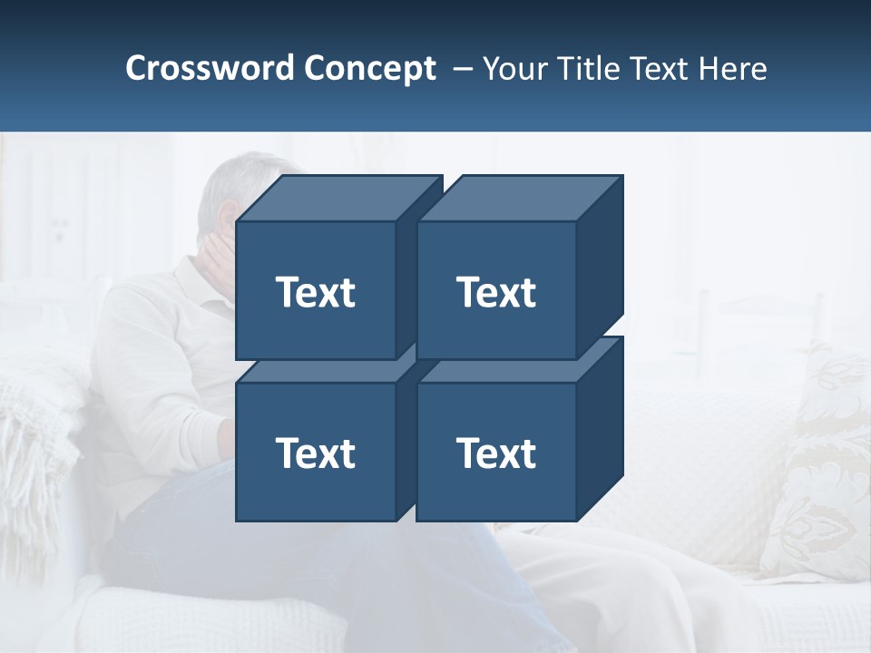 Standing Family Senior PowerPoint Template
