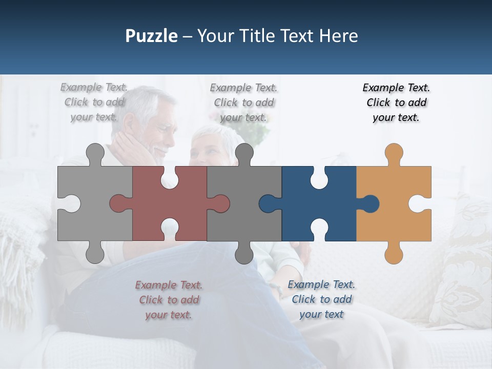 Standing Family Senior PowerPoint Template