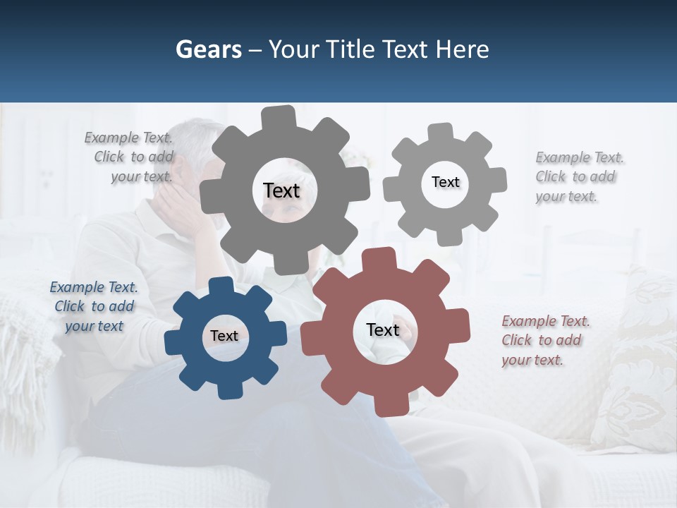 Standing Family Senior PowerPoint Template