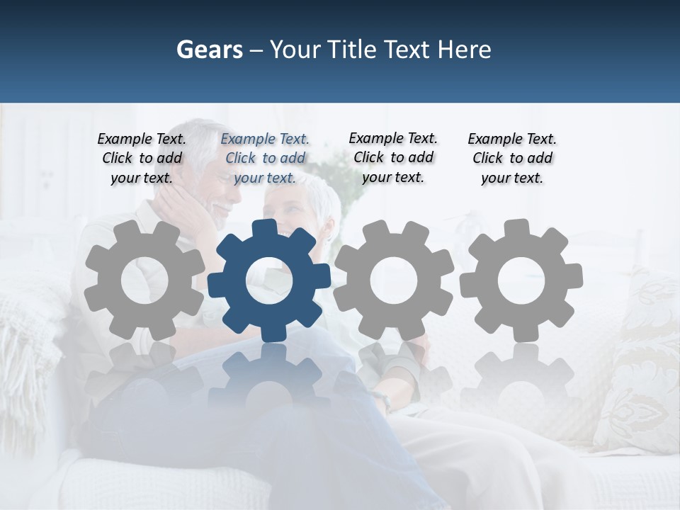 Standing Family Senior PowerPoint Template