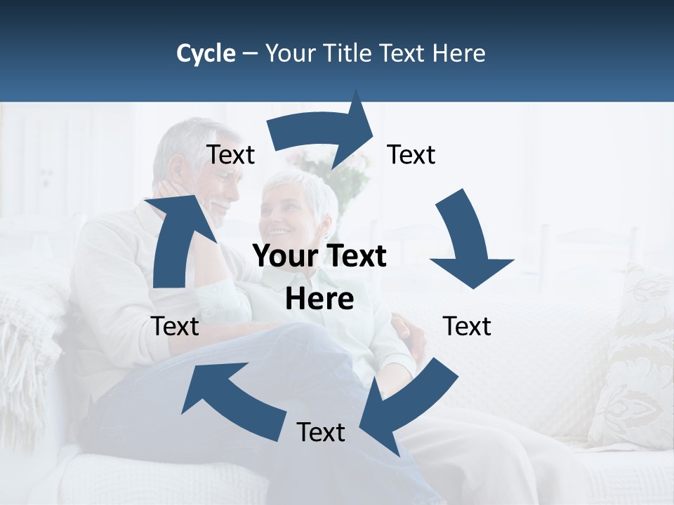 Standing Family Senior PowerPoint Template