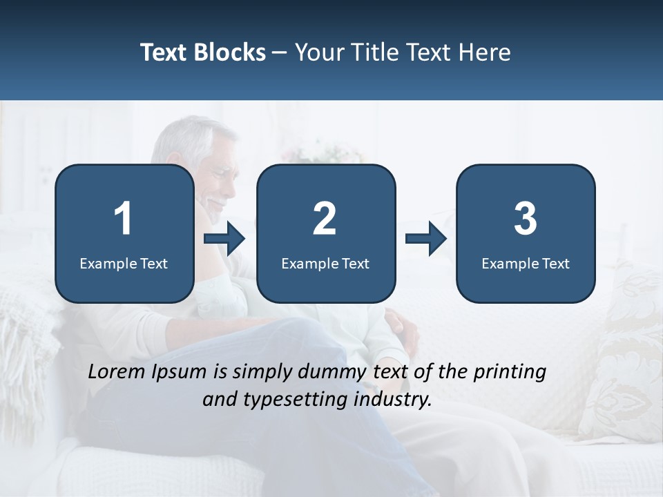Standing Family Senior PowerPoint Template
