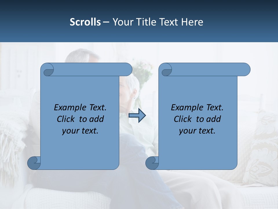 Standing Family Senior PowerPoint Template